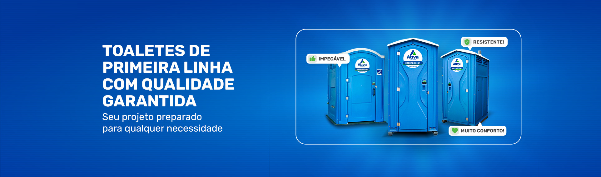 Linha de Toaletes Portáteis